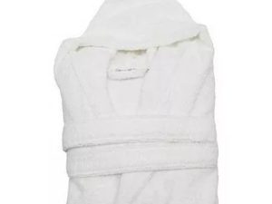 Peignoir avec capuche blanche