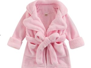 Peignoir polaire rose