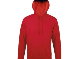 Sweat à capuche adulte rouge